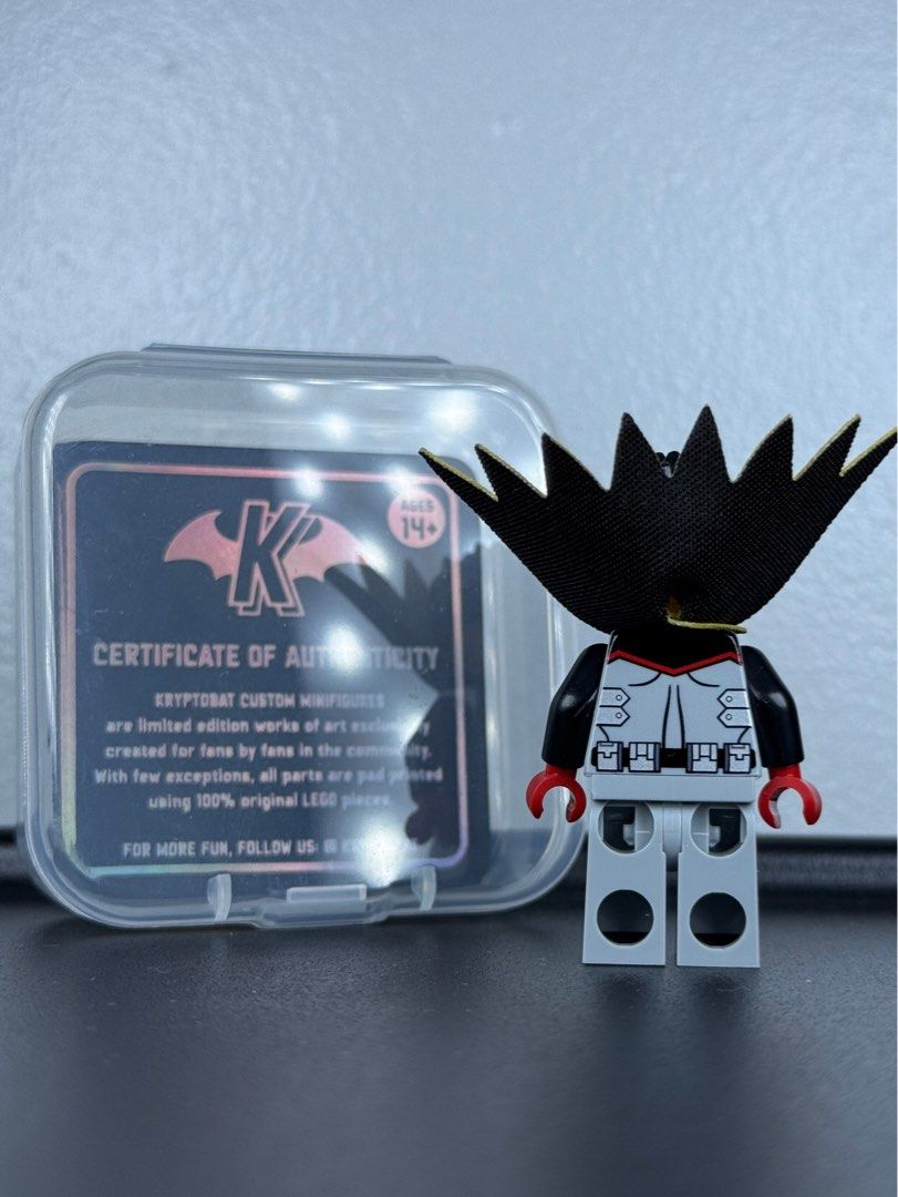 Custom LEGO Gray Suit Damian Wayne Robin (Category: Lego & Building Sets) located in Muntinlupa City. Submitted by thebatshop (Listing ID 1385023754, Image 2). Description: Custom Pad Printed on REAL LEGO with Dual Sided Cape.
