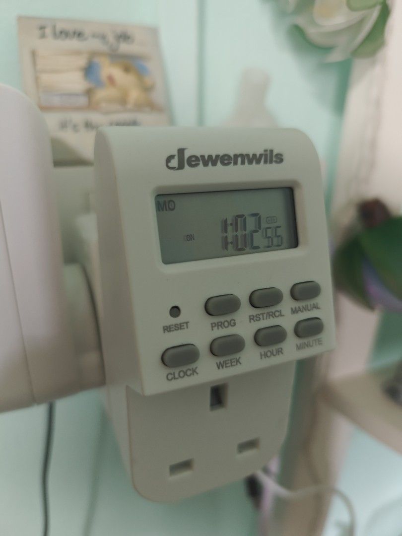 DEWENWILS digital programmable timer power plug socket (Category: Electrical, Adaptors & Sockets) located in Singapore. Submitted by vimisha. (Listing ID 1384919714, Image 3). Description: listed price is for 2 pcs...they are in perfect working condition as seen in the photos. It is designed to automatically turn on and off lights, lamps, small appliances, electronics, and seasonal lighting. It can help save time, money, and energy by automating 
