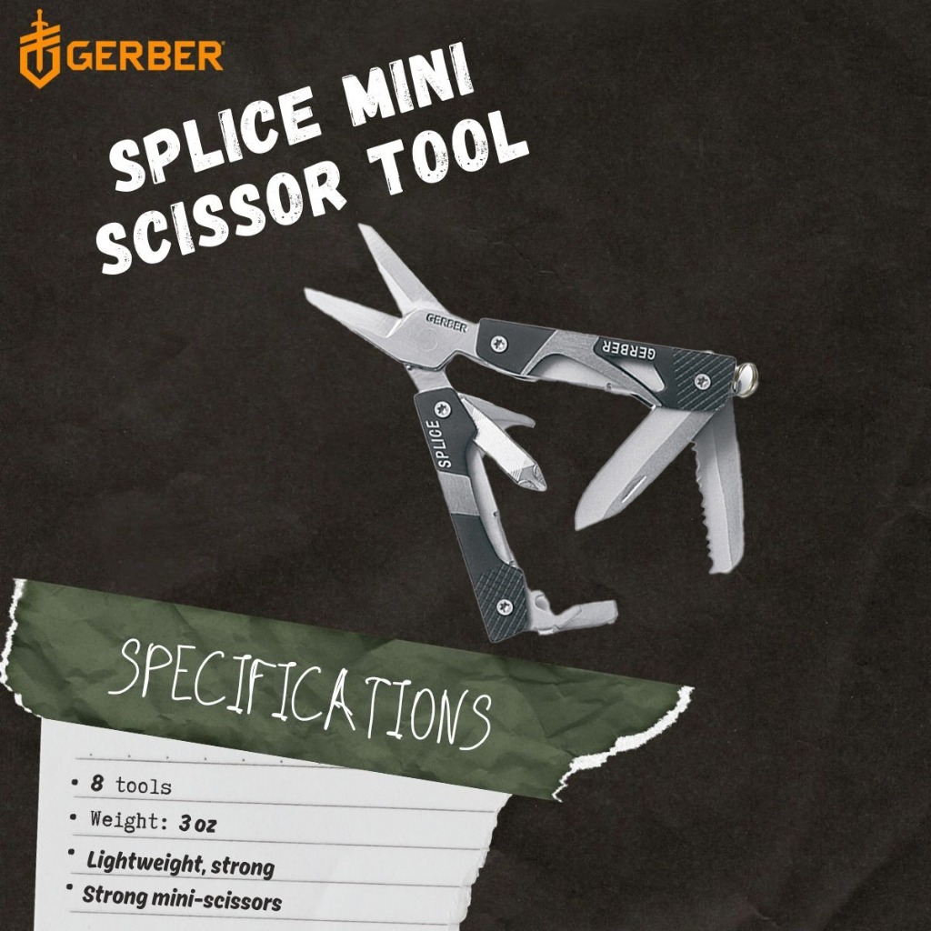 GERBER SPLICE MINI SCISSOR TOOL, Sports Equipment, Hiking & Camping on ...