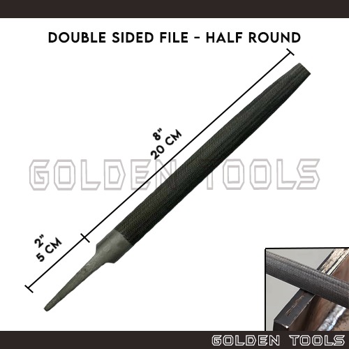 Half Round Double-sided Steel File For Smooth Polish Metal And Wood ...