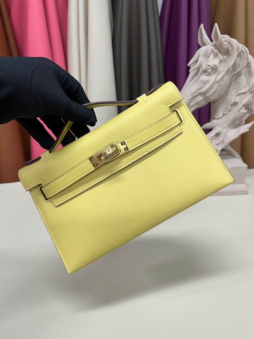 Hermes Kelly Pochette Swift Yellow (Category: Luxury Bags & Wallets) located in Pasig City. Submitted by wmsbags_2 (Listing ID 1385028303, Image 1). Description: VIP HANDMADE ✅Perfect workmanship ✅Fully hand stitched ✅Fine stamp & Code ✅100% Hardware materials structured ✅Real Leather ✅We do deliver (any) ✅ or meet up ( metro manila area) ✅We shipp all nationwide ✅Complete Inclusion MODE OF PAYMENT 📌CREDIT CARD & Cash accepted 📌Gcash or Bank tr