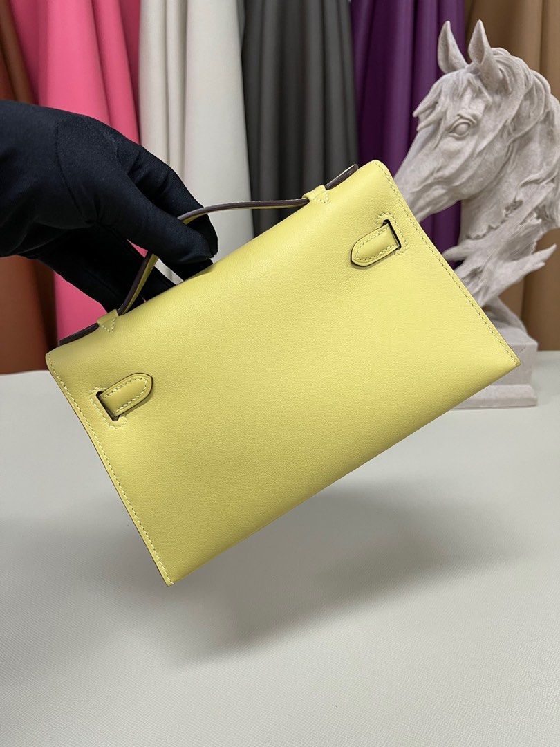 Hermes Kelly Pochette Swift Yellow (Category: Luxury Bags & Wallets) located in Pasig City. Submitted by wmsbags_2 (Listing ID 1385028303, Image 2). Description: VIP HANDMADE ✅Perfect workmanship ✅Fully hand stitched ✅Fine stamp & Code ✅100% Hardware materials structured ✅Real Leather ✅We do deliver (any) ✅ or meet up ( metro manila area) ✅We shipp all nationwide ✅Complete Inclusion MODE OF PAYMENT 📌CREDIT CARD & Cash accepted 📌Gcash or Bank tr