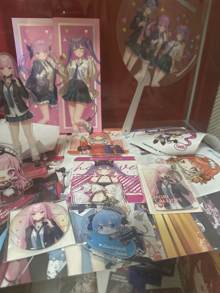 Hololive Aniplus Cafe Merch (Category: Character Goods) located in Quezon City. Submitted by lfa02 (Listing ID 1384924058, Image 2). Description: Bought in aniplus Cafe SG 1.5k Bulk can sell seperately dm Suisei and Ina coaster Fan Paper mat ^^ Currently sold items.