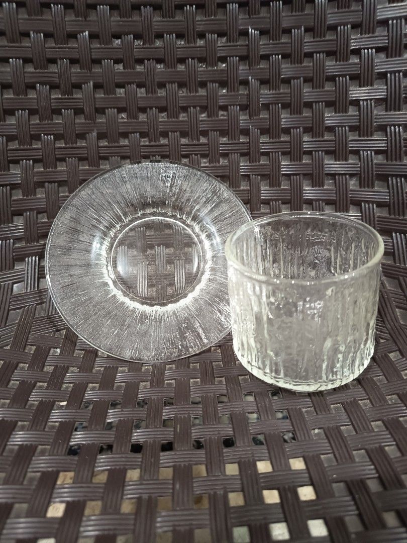 Hoya crystal cup & saucer set (5pcs) (Category: Coffee & Tea Tableware) located in Famy. Submitted by potato.label (Listing ID 1384886116, Image 2). Description: Brand New ( original box is worn out) Contents - 5 pcs cup and 5 pcs saucer Cup measurements: Diameter ----- 2-3/4 inches Height. ----- 2-3/4 inches Saucer's diameter is 5 inches.
