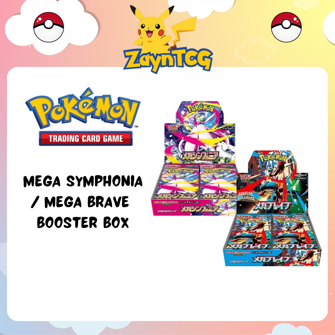 [PO] JP Pokémon Mega Brave & Mega Symphonia Booster Box, Hobbies & Toys ...