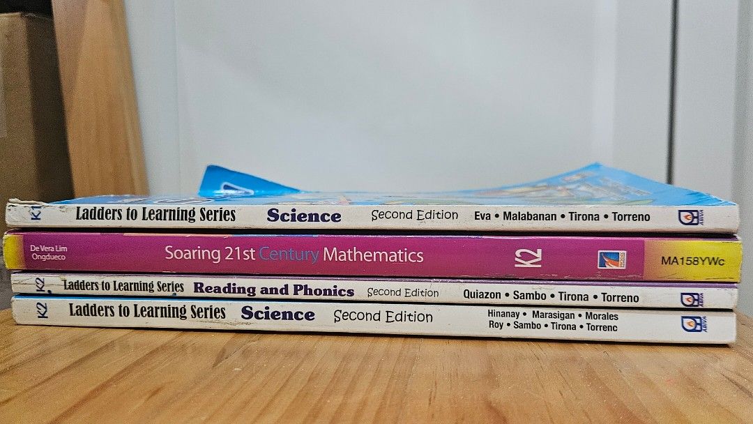 K1 and K2 Kinder Textbooks (Category: Textbooks) located in Pasig City. Submitted by somethingtoreadph (Listing ID 1384846686, Image 2). Description: 🔶️ with pencil and crayon markings 🔶️ take all for P300 (selling as set only) 🔶️ sf shouldered by buyer 🔶️ no reservation; first to pay 🔶️ mop: bdo, bpi or gcash 🔶️ mod: pick up in Pasig 🟢 K2 Reading and Phonics 2nd edition 🟢 K2 Soaring 21st Century Mathematics 🟢 K1 Science 2nd edition 🟢 K
