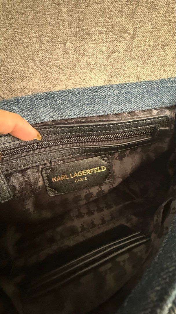 Karl Lagerfeld bag (Category: Luxury Bags & Wallets) located in Cebu City. Submitted by gottadeclutter23 (Listing ID 1384843657, Image 3). Description: - brand new Karl Lagerfeld bag - never used, still comes with the tags - orig price was $248 or around 14k plus php - selling low because I misplaced the dust bag that came with it .