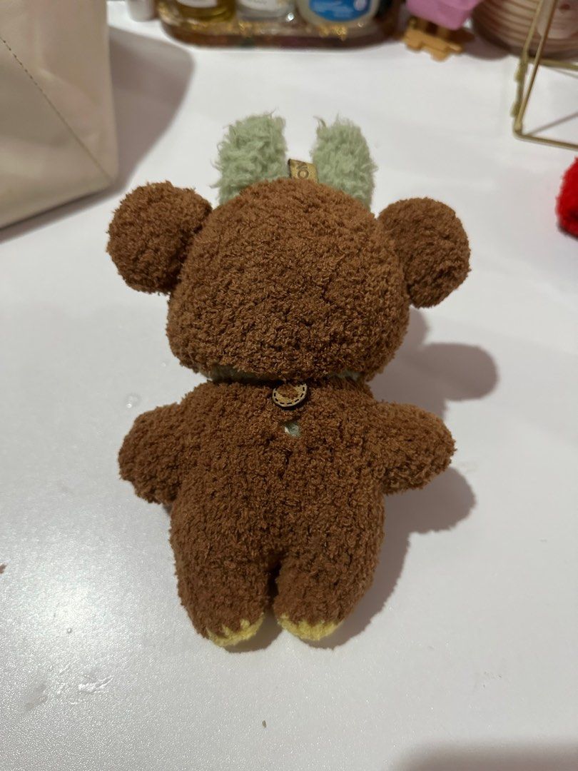 Labubu Clothe - RILAKKUMA OUTFIT (Category: Babies & Kids Fashion) located in Quezon City. Submitted by m.heart (Listing ID 1384988462, Image 3). Description: Labubu Rilakkuma Outfit 🤎💛 > with: bear hat, outfit, yellow bird bag (kiiroitori) > BRAND NEW!.