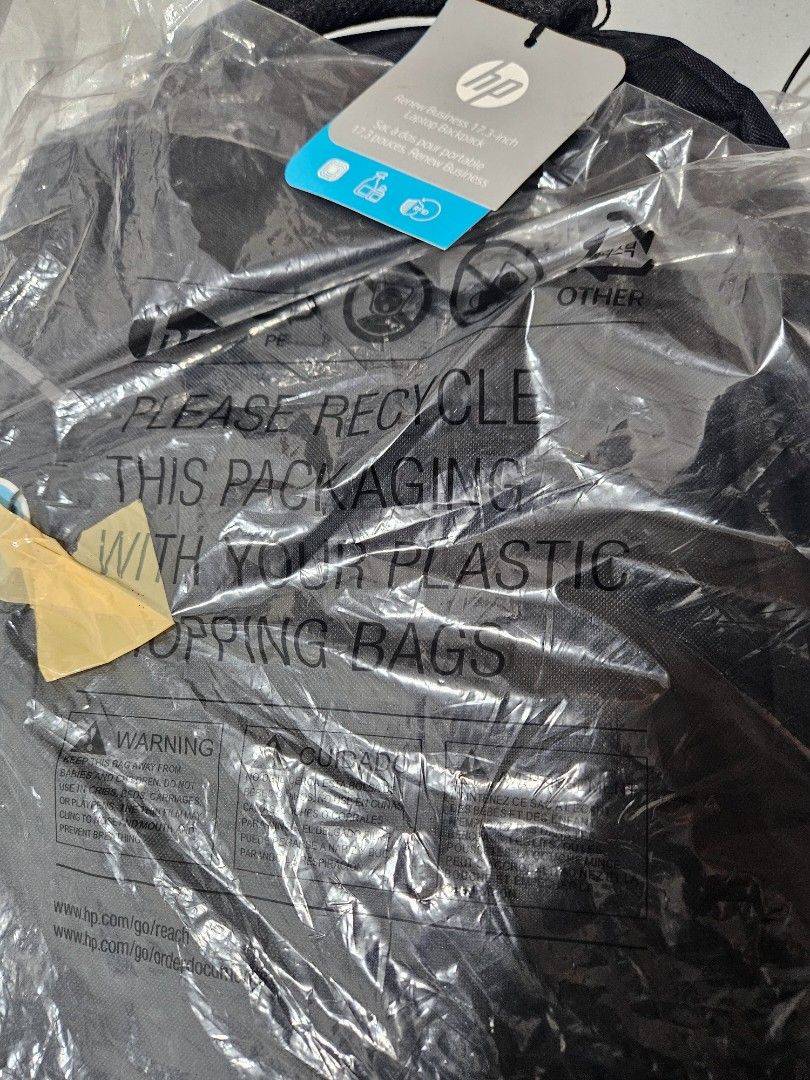 Laptop backpack (Category: Laptop Bags & Sleeves) located in Cainta. Submitted by silentdolphin_7a4c40 (Listing ID 1384914608, Image 1). Description: HP 17.3 laptop backpack brandnew RFS: decluttering MOP: GCash or BPI transfer Shipping c/o of buyer.