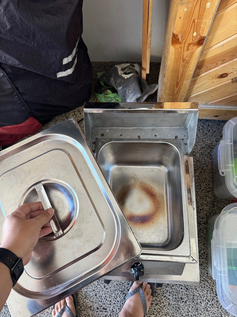 Large Deep Fryer (Category: Fryers) located in Antipolo. Submitted by nikkirebellon (Listing ID 1384936413, Image 1). Description: Food kiosk closing sale. Other items for sale: - 8.6 cu. ft. Panasonic Inverter Refrigerator (good for businesses) - 2pcs electric single takoyaki stove - 1 pc gas type double takoyaki stove - 50kg gas tank - 50 cups Hanabishi rice cooker With freebies..