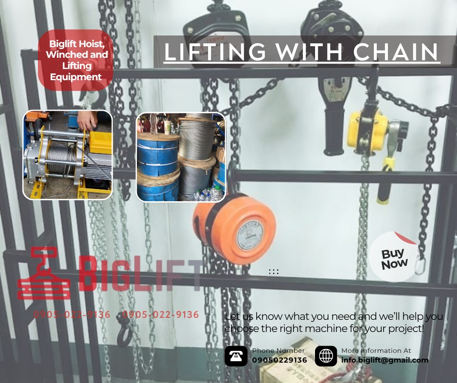 Lifting With Chain – Pulley Block – Electric Stacker – Chain Block ...