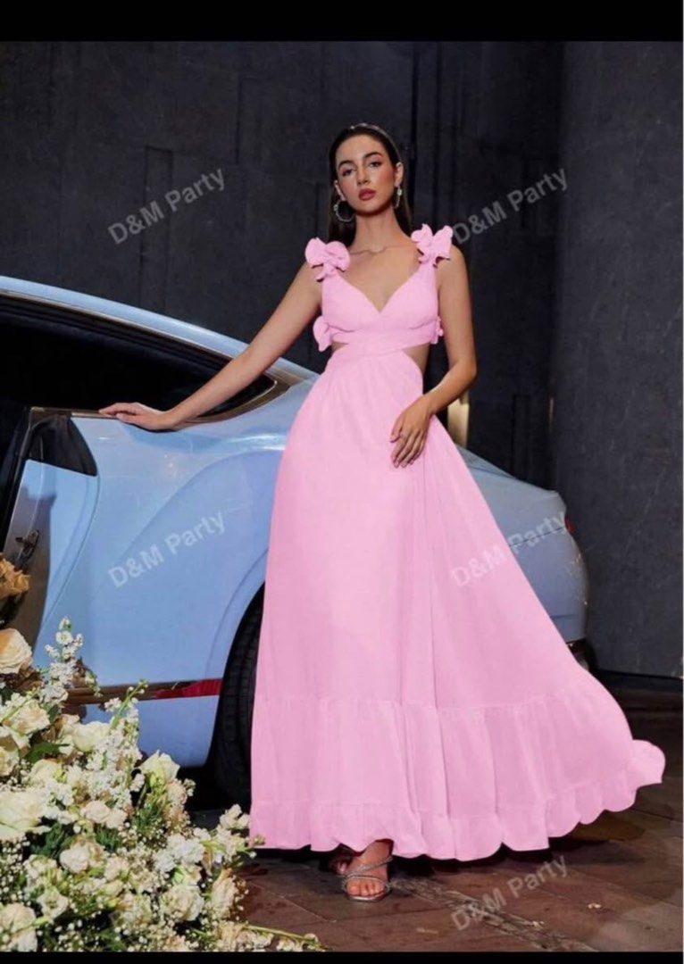 Pink long gown/dress (Category: Dresses) located in Davao. Submitted by ysayryle (Listing ID 1385043402, Image 1). Description: Used once .