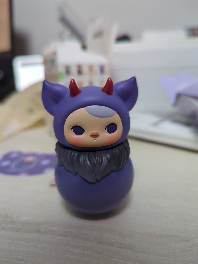 Poly Poly Kitty - Devil (Category: Designer & Blind Box Toys) located in Singapore. Submitted by winter077 (Listing ID 1385007349, Image 1). Description: - Adorable purple monster figure - Features horns and a fluffy collar - Excellent condition - Great for collectors or desk decoration Negotiable .