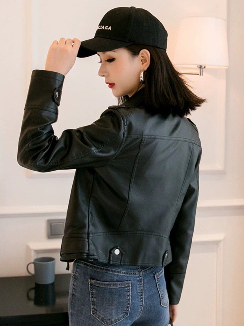 PU jacket (Category: Coats, Jackets and Outerwear) located in Kuala Lumpur. Submitted by swmee (Listing ID 1384889165, Image 2). Description: Shoulder: 39 Chest: 92 Brand new with tag.