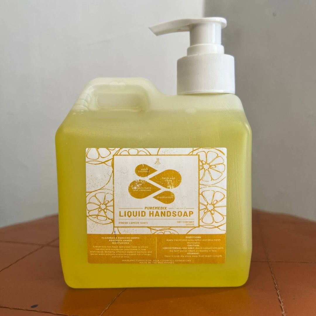 PUREMEDIX LIQUID HAND SOAP (Category: Medical Supplies & Tools) located in Quezon City. Submitted by andrea_dxs (Listing ID 1384858677, Image 3). Description: Antibacterial Moisturizing Fresh and clean Smells great Available scents: - Fresh Lemon - Berry Blast - Green Tea Available Sizes: 500ml pump 1 Liter pump 3.4 Liter/Gallon .