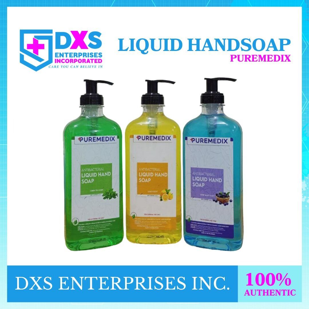 PUREMEDIX LIQUID HAND SOAP (Category: Medical Supplies & Tools) located in Quezon City. Submitted by andrea_dxs (Listing ID 1384890486, Image 1). Description: PUREMEDIX LIQUID HAND SOAP Antibacterial Moisturizing Fresh and clean Smells great Available Scents:- Fresh Lemon - Berry Blast - Green Tea 500ml PUMP.