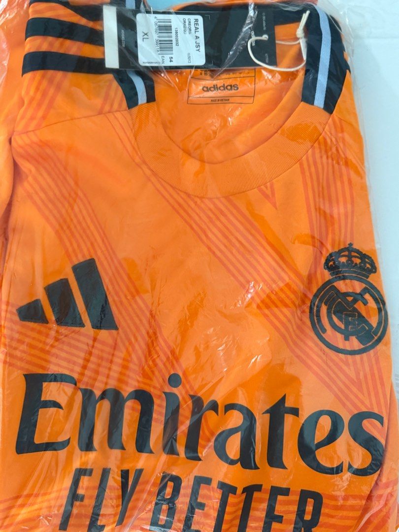 REAL MADRID ADIDAS 2024/25 AWAY Jersey (Category: Tshirts & Polo Shirts) located in Singapore. Submitted by meatpuppets (Listing ID 1385019405, Image 1). Description: Adidas BNWT Real Madrid CF Size XL (Euro L) Sale While Stock Last.