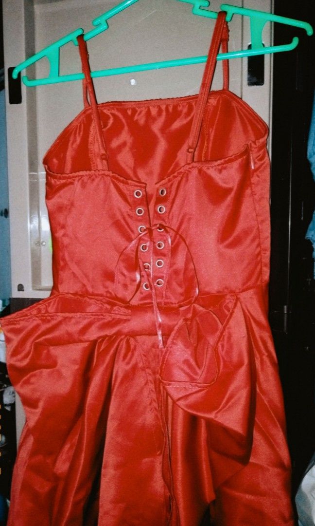 Red ribbon dress (Category: Dresses) located in Ligao. Submitted by rinaaaroo (Listing ID 1384993495, Image 3). Description: Used this once on my bday and it's in really good condition -No bogus buyer. Do not order, or comment if not sure buyer. - Shipping fee is always shouldered by the buyer. NO FREE SHIPPING, NO COD - Strictly payment first - Courier: J&T RFS: Decluttering :).