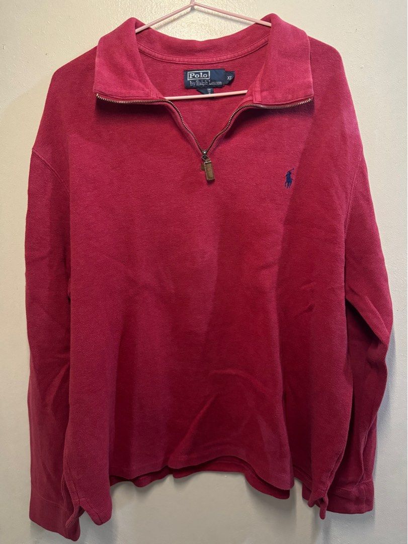 RL Quarter zip (Category: Tshirts & Polo Shirts ) located in Manila. Submitted by nebn3b (Listing ID 1385035349, Image 2). Description: 2500 as pack RL quarter zip blue tricolor pony XL on tag 27x28.5 good condition 2000 only RL quarter zip red XL on tag 27x28 with issue 1500 only.
