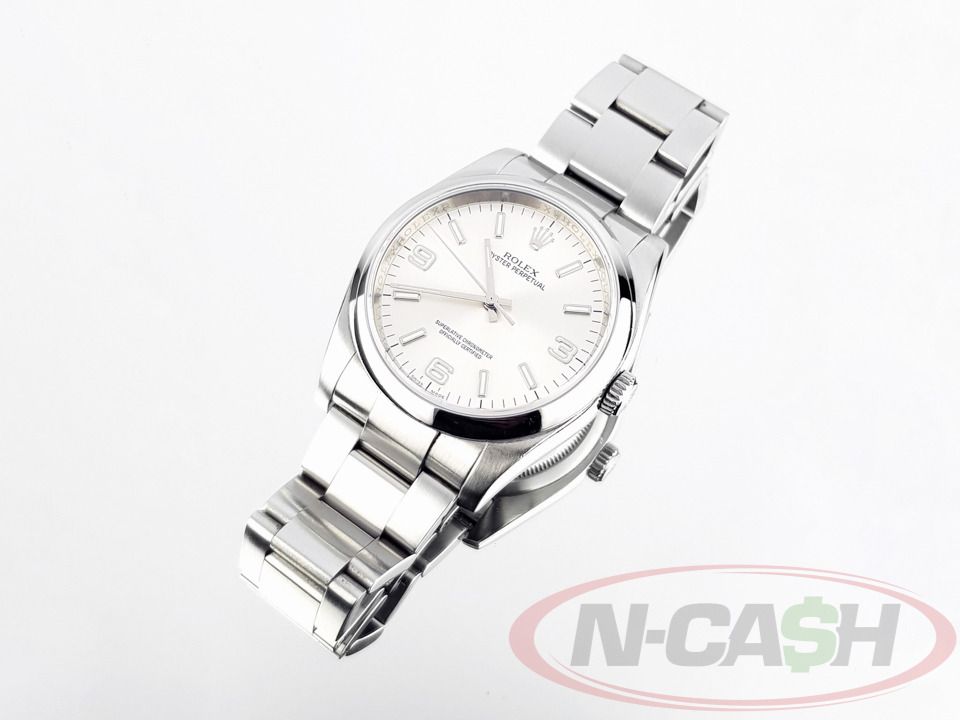 Rolex Oyster Perpetual 36 (Category: Luxury Watches) located in Makati City. Submitted by luxury_by_ncash_2 (Listing ID 1384891212, Image 2). Description: N-Cash Pawnshop "Instant Cash for Bags, Watches, Cars, and Electronics" https://www.ncash-pawnshop-philippines.com/ Rolex Oyster Perpetual 36 Ref. 116000 36mm steel case Silver dial 2013 9 out of 10. Excellent condition Watch comes with international guarantee card, booklets, leather card sleev