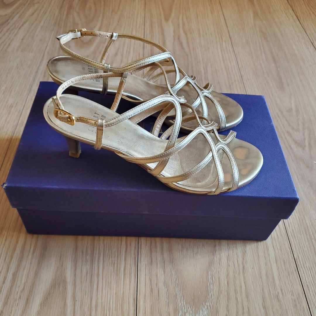 Stuart Weitzman champagne gold heels 女裝 鞋 高跟鞋 Carousell