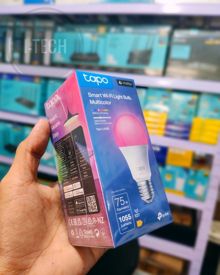 TAPO L535E Multi color LED Smart bulb (Category: Lighting) located in Manila. Submitted by rm.itech051523 (Listing ID 1385016752, Image 2). Description: 7days store replacement with 12 months Service warranty AVAILABLE FOR PICKUP DELIVERY VIA LALAMOVE/GRAB/ANGKAS/MOVEIT MODE OF PAYMENT COD COP GCASH MAYA BANK TRANSFER CREDIT CARD DEBIT CARD STORE LOCATION CENTRAL SIGNAL VILLAGE TAGUIG ..