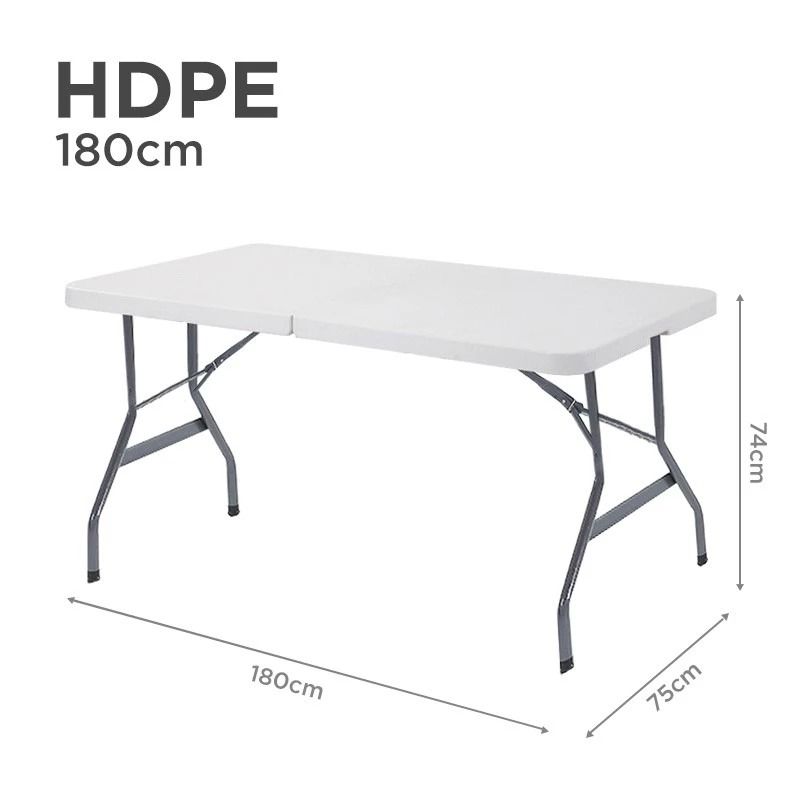 120 | 150 | 180cm HDPE Indoor Outdoor Foldable Portable Study Dining ...