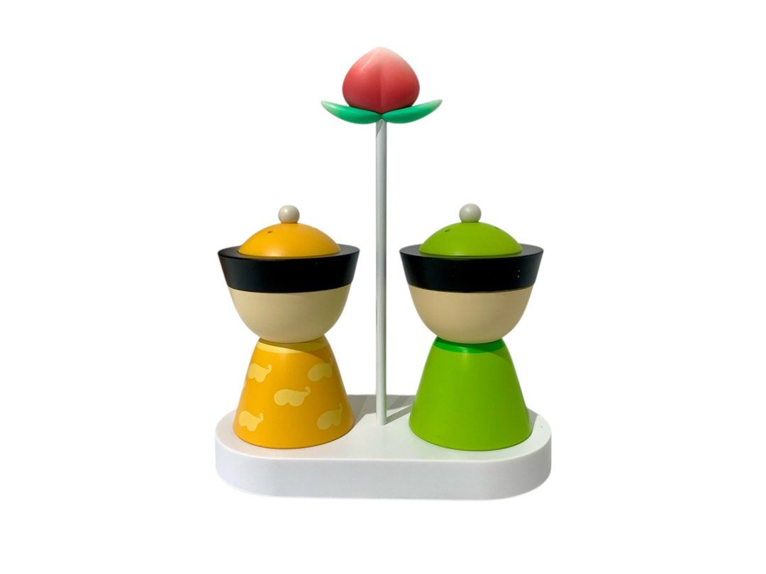 【新品未使用　アレッシィ　ソルトアンドぺッパー　故宮博物院】 絕版義大利Alessi / 國立故宮博物院2007年聯名限量「Mr. & Mrs. Chin