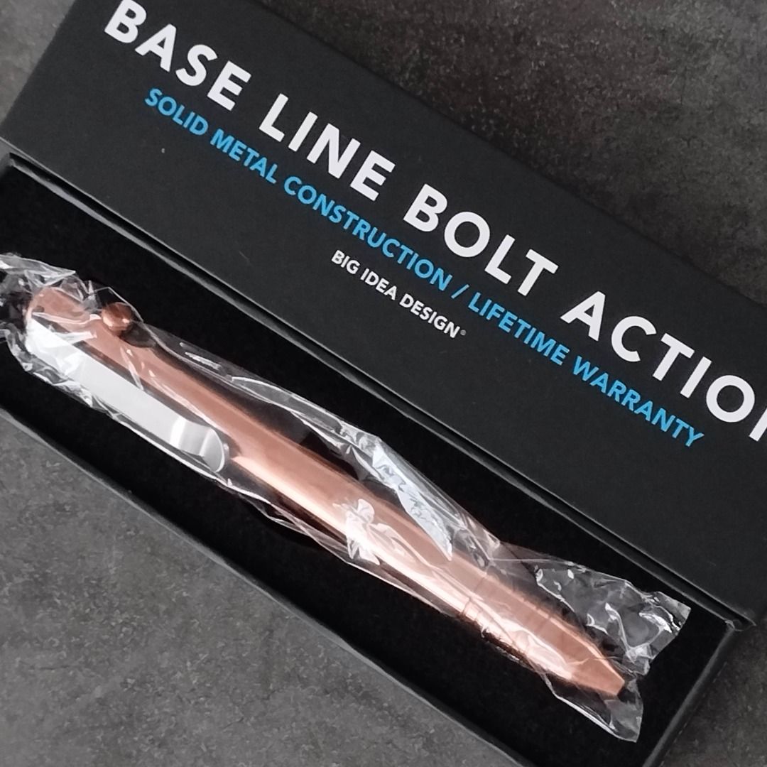 BIGIDESIGN Base Line Bolt Action Pen - Copper (Category: Stationery & School Supplies) located in Quezon City. Submitted by chibiboss (Listing ID 1384799294, Image 1). Description: BIGIDESIGN Base Line Bolt Action Pen - Copper Brand New, complete set FAQs: 1) Is the item available? IT IS AVAILABLE AS LONG AS YOU CAN SEE IT . 2) Last Price? LAST PRICE. 3) Location? QUEZON CITY, MEETUP AT FISHERMALL QUEZON AVE ONLY 4) Paymebt : BPI, BDO , GCASH 5) 