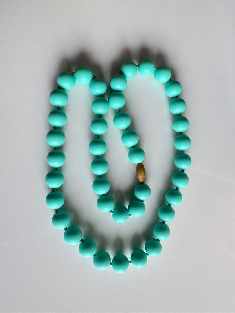 Chew beads Necklace (Category: Soothers & Pacifiers) located in Manila. Submitted by magsy (Listing ID 1385108212, Image 2). Description: Slightly used. Still in excelent condition. No flaw Mop: bdo bpi gcash Sf: c/o buyer.