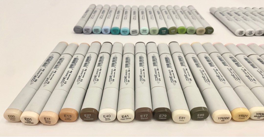 Copic Sketch Markers (Category: Craft Supplies & Tools) located in Manila. Submitted by na.vi (Listing ID 1385106990, Image 2). Description: Selling 51pcs. Copic Sketch Markers for 4999 PHP. All are working well, only used to make swatches. Take ALL only and not per individual piece. ————————— Can deliver via J&T or Lalamove. SF to be shouldered by buyer. Auto-pass to all offers / tawad / last price. Those who message asking for these will be ign