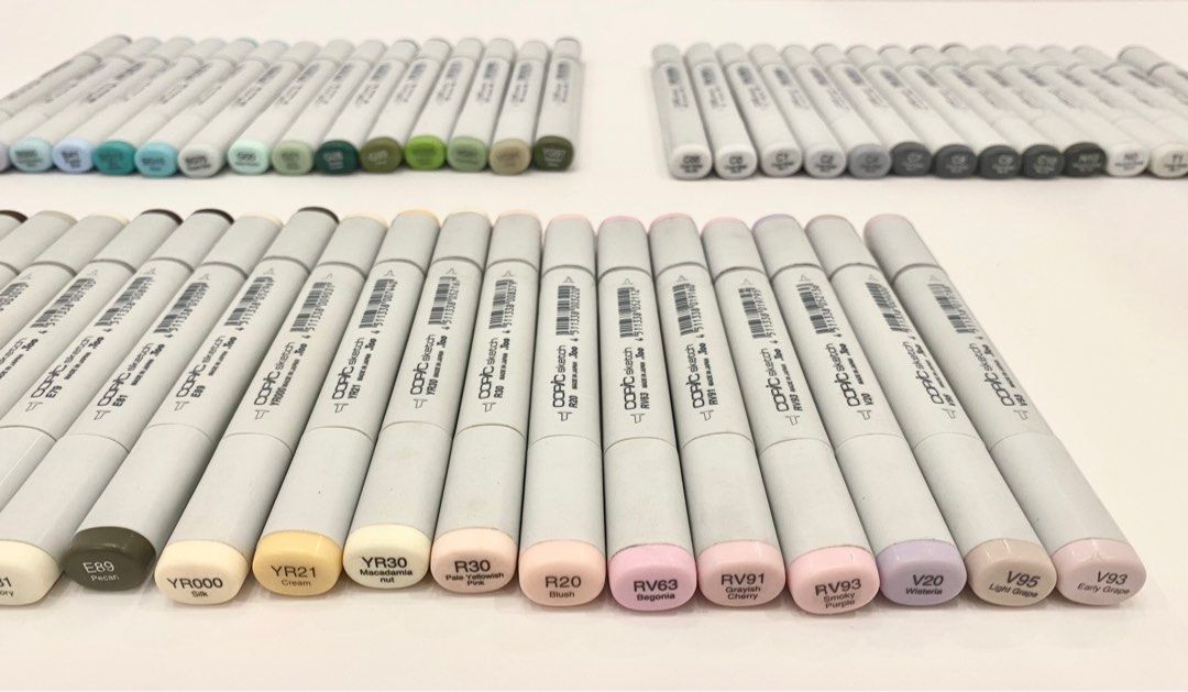Copic Sketch Markers (Category: Craft Supplies & Tools) located in Manila. Submitted by na.vi (Listing ID 1385106990, Image 3). Description: Selling 51pcs. Copic Sketch Markers for 4999 PHP. All are working well, only used to make swatches. Take ALL only and not per individual piece. ————————— Can deliver via J&T or Lalamove. SF to be shouldered by buyer. Auto-pass to all offers / tawad / last price. Those who message asking for these will be ign