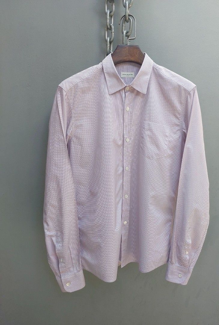 Dries Van Noten Button Up Shirts (Category: Formal Shirts) located in Manila. Submitted by plovedmonster (Listing ID 1385062812, Image 3). Description: Light purple Dimension Shoulders: 17.5" Chest/Pit: 20" Waist: 18" Sleeve length: 26" Length from nape: 28" Hem width: 18.5" Composition 100% cotton Made in Hungary - Dark purple Dimension Shoulders: 18" Chest/Pit: 20.5" Waist: 18" Sleeve length: 26" Length from nape: 28.5" Hem: 19" Composition 100