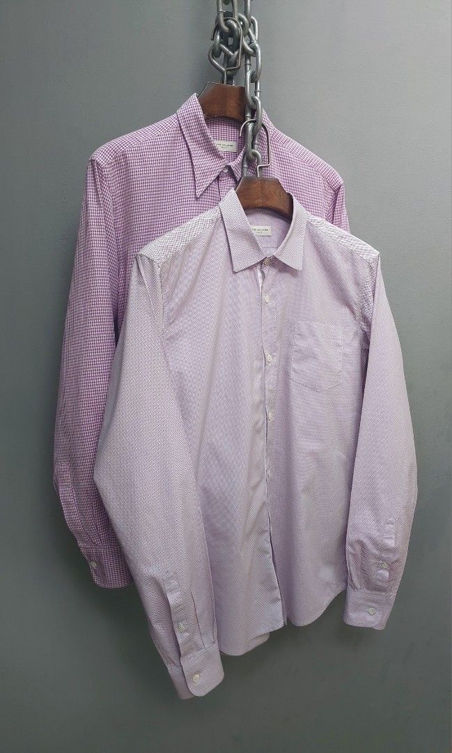 Dries Van Noten Button Up Shirts (Category: Formal Shirts) located in Manila. Submitted by plovedmonster (Listing ID 1385062812, Image 2). Description: Light purple Dimension Shoulders: 17.5" Chest/Pit: 20" Waist: 18" Sleeve length: 26" Length from nape: 28" Hem width: 18.5" Composition 100% cotton Made in Hungary - Dark purple Dimension Shoulders: 18" Chest/Pit: 20.5" Waist: 18" Sleeve length: 26" Length from nape: 28.5" Hem: 19" Composition 100