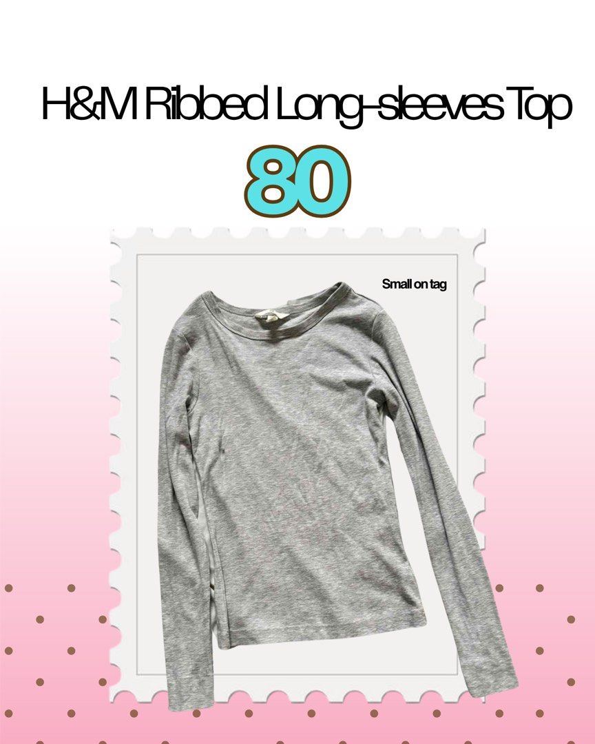 H&M Ribbed Long-sleeve Top in Gray (Category: Longsleeves) located in Calamba. Submitted by atelierz (Listing ID 1385152943, Image 1). Description: .