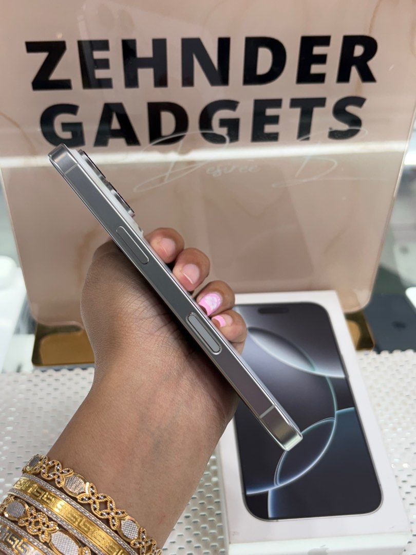 iPhone 16 PRO 128GB OPENLINE (1 WEEK OLD) NTC APPROVED (Category: iPhone 16 Series) located in San Juan City. Submitted by desireebayal96 (Listing ID 1385147619, Image 2). Description: iPhone 16 PRO (WHITE TITANIUM) * 1 WEEK OLD * UNDER WARRANTY UNTIL JULY, 2026 * NTC APPROVED * OPENLINE * ANY SIM * 128GB * 100% BATTERY HEALTH * 2 CYCLE COUNT * 100% SMOOTH * NO DENTS * NO SCRATCH * NO ISSUE * NO HISTORY OF REPAIR * NOT REFURBISHED * WITH BOX SAME