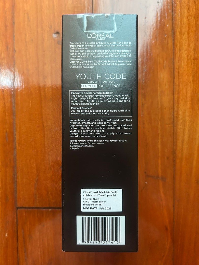 L’Oreal Paris Youth Code Perments Pre Essence, Beauty & Personal Care ...