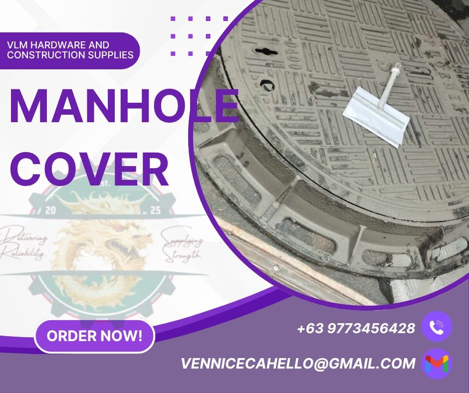 MANHOLE COVER FABRICATION / REGULAR 600MM (Category: Construction & Building Materials) located in Manila. Submitted by noahsales (Listing ID 1385079805, Image 1). Description: INQUIRE NOW! CONTACT: 0/9/7/7/3/4/5/6/4/2/8/ 0/9/2/1/7/5/2/9/1/8/9/ EMAIL: kulasachan @ gmail.com vennicecahello @ gmail.com SHIPPING METHOD: LALAMOVE, JRS, AND OTHER CARGO, BUS LINER, ETC. OFFICE LOCATION: KGV BLDG, 982 BAYAN LUMA 9, IMUS CITY, CAVITE WE OFFER INDUSTRIAL 