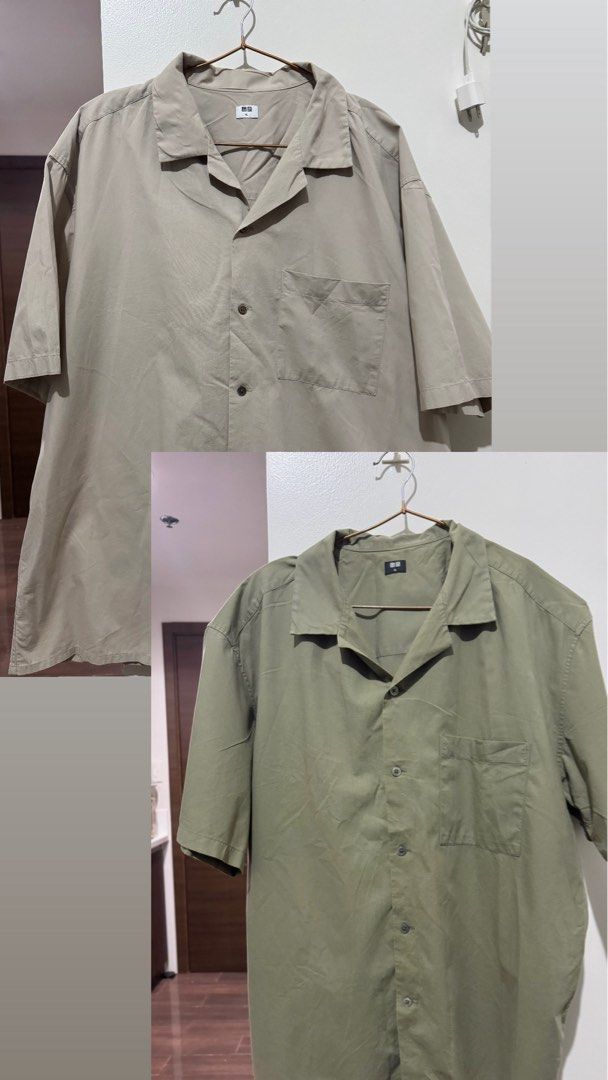 Uniqlo Mens Buttondown Polo (Category: Tshirts & Polo Shirts ) located in Cavite. Submitted by ja.999 (Listing ID 1385161221, Image 1). Description: 👉🏻 Olive green and Khaki (color may vary due to lighting) 👉🏻 ₱700 for two 👉🏻 XL 👉🏻 In good condition (needs a little ironing) 👉🏻 RFS: need funds.