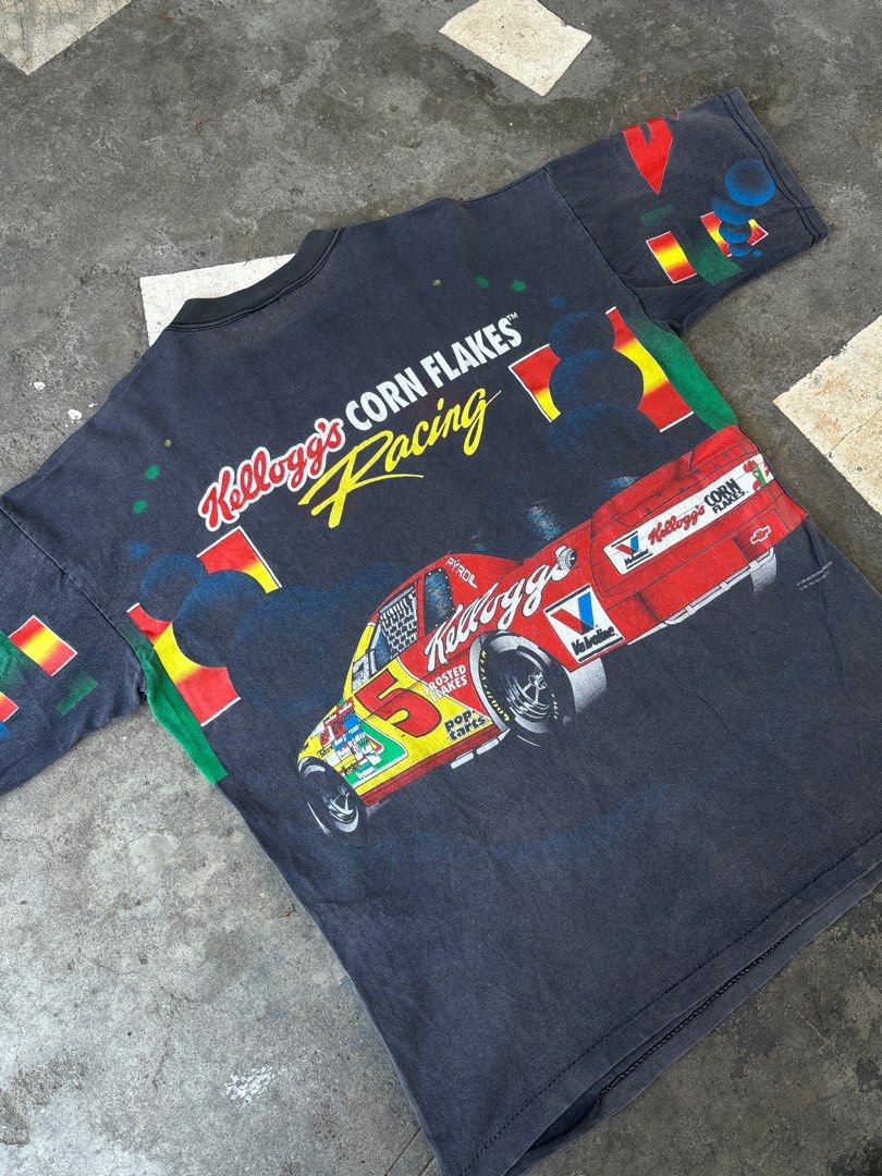 NASCAR AOP TERRY LABONTE X KELLOGGS '95 (Category: Tshirts & Polo Shirts ) located in Davao. Submitted by gaptote (Listing ID 1385115240, Image 3). Description: Width 23.5 Length 29 Issue: loose stitch and Crack prints Tag: MOTORSPORTS TRADITION.
