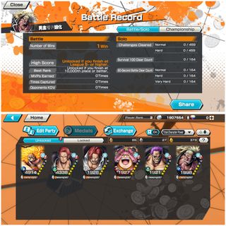 Compte Android One Piece Bounty Rush (OPBR) - Avec 6 EX (Garp, Roger, Kaido...) +300 Fragments - Neuf