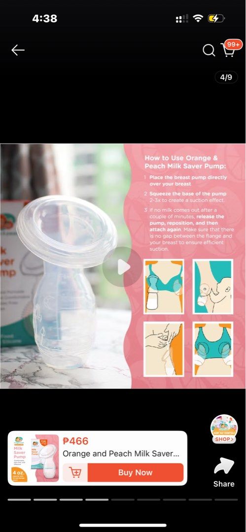 Orange and peach hakaa like milk saver pump (Category: Breastfeeding & Bottle Feeding) located in Makati City. Submitted by luxuryfinds88 (Listing ID 1385133796, Image 3). Description: I have 2 pcs Used once . Pero ive tried all Hakaa this is better not painful.