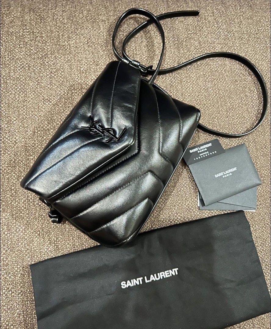 Original YSL Toy Lou (Category: Luxury Bags & Wallets) located in Pasig City. Submitted by sheyfabph (Listing ID 1385194116, Image 3). Description: YSL Toy Loulou So Black 🖤🫶 Excellent condition minimal sign of use With dustbag and cards 52k.