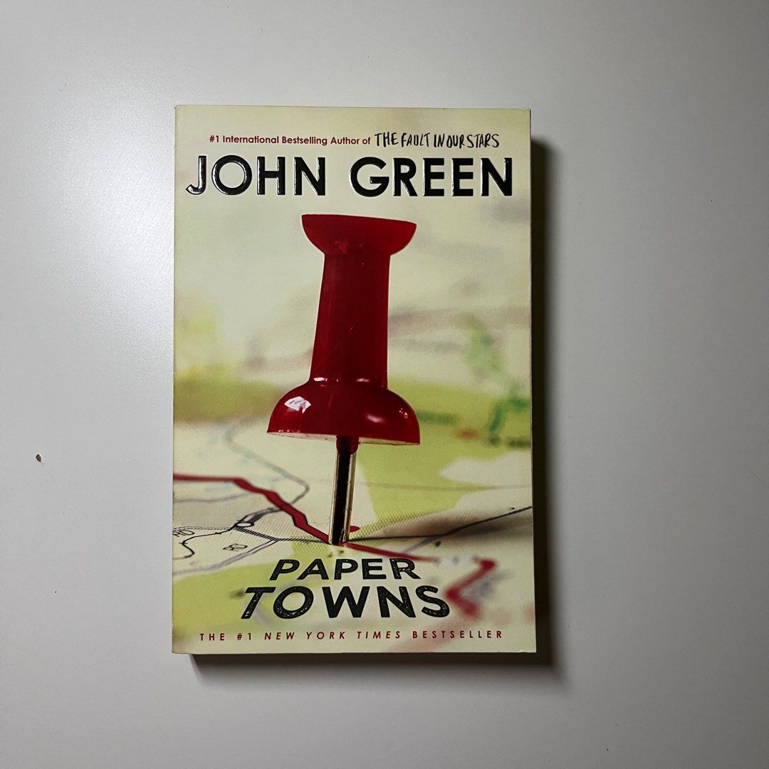 Paper Towns by John Green (Category: Storybooks) located in Quezon City. Submitted by uberimatcha (Listing ID 1385115587, Image 1). Description: Has foxing and discoloration but no other damages. Loc: QC MOP: Gcash/BDO Bank Transfer MOD: SDD via Lalamove or Grab.
