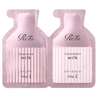 日本ReFa Milk Protein Pink Line Shampoo 保濕順滑防毛躁洗髪水10ml + Treatment 護髪素10ml 試用裝64229517639681110