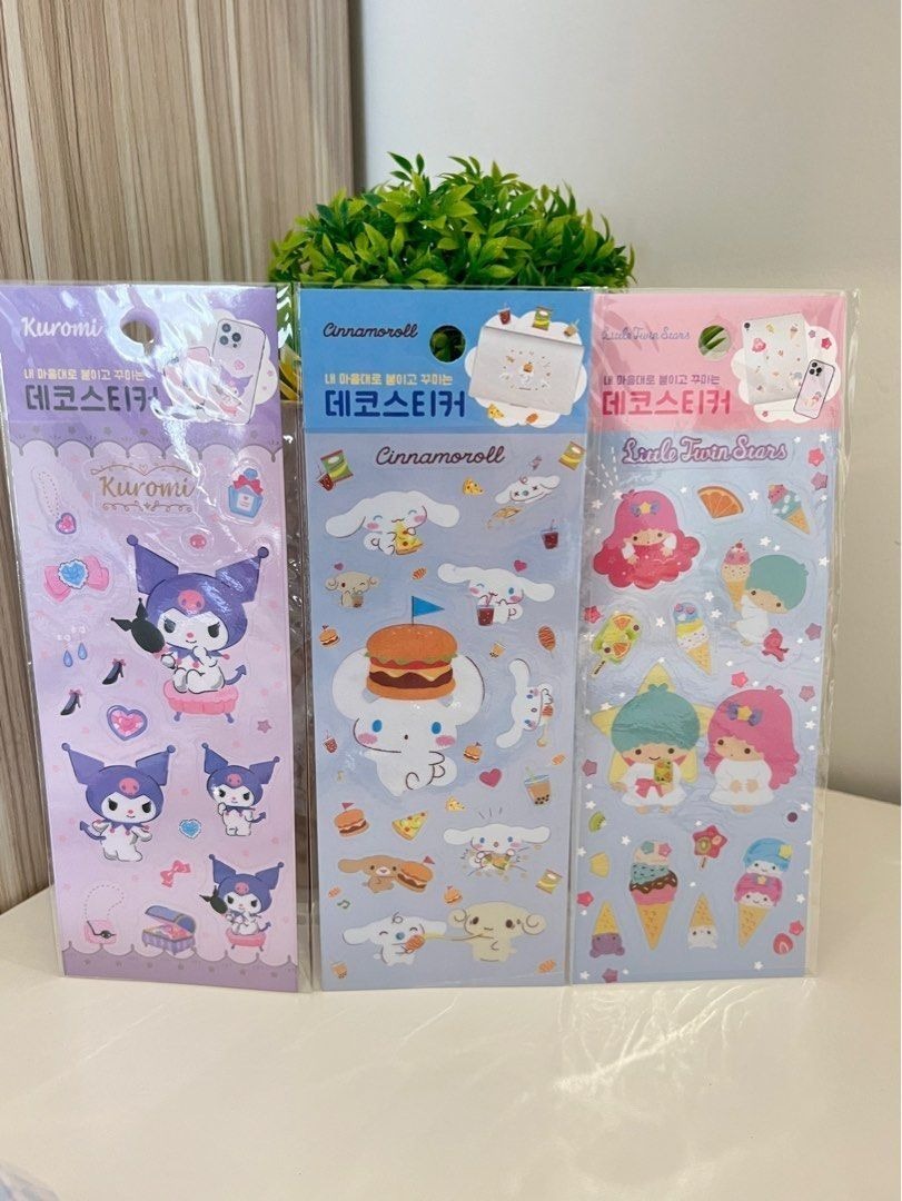 [RM5/pc] Sanrio Korea Cinnamoroll / Little Twin Stars / Kuromi Sticker ...