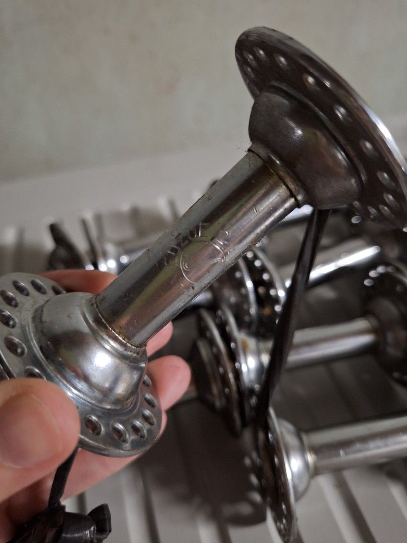 Solid JAPAN Hub Steel for bicycle (Body only) (Category: Other Motorcycles Parts and Accessories) located in Quezon City. Submitted by goodvaluefinds (Listing ID 1385048426, Image 1). Description: Solid JAPAN Steel Hubs (without axle) Super cheap sell! Can be re-used. More than 20 pcs available! Note: Brand is NOT sinski - chose it only because carousell required to choose a brand..