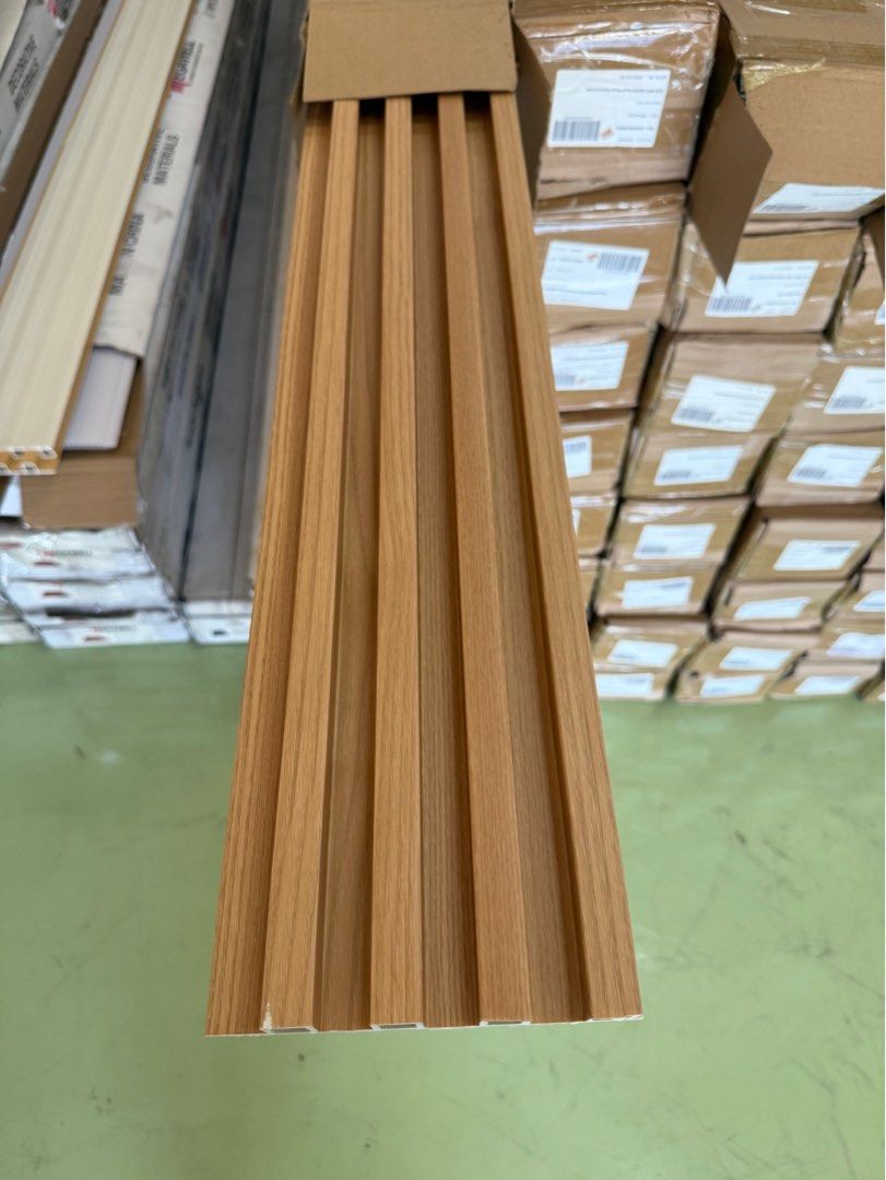 Wall Flutted Panel(INDOOR) (Category: Wall Decor) located in Manila. Submitted by tristanmacascas (Listing ID 1358226599, Image 1). Description: For Sale Updated Stocks on hand WPC(Wall Fluted Panel) INDOOR 10pcs / Box 160 X 22 X 2900 - Four Fluted WPC ₱320 / Per Box (10pcs) 📍3WSM Tile Outlet Salawag Dasma Cavite.