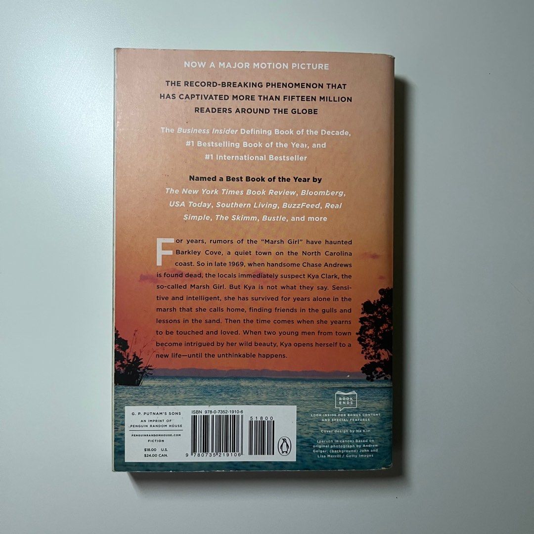 Where The Crawdads Sing by Delia Owens (Category: Storybooks) located in Quezon City. Submitted by uberimatcha (Listing ID 1385117368, Image 2). Description: In good condition. No foxing but slight discoloration. Loc: QC MOP: Gcash/BDO Bank Transfer MOD: SDD via Lalamove or Grab.