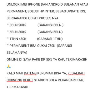(Kategori: ) berada di . Dikirim oleh bacadeskripsii. (ID iklan 1385240376, Gambar 1). Deskripsi: .